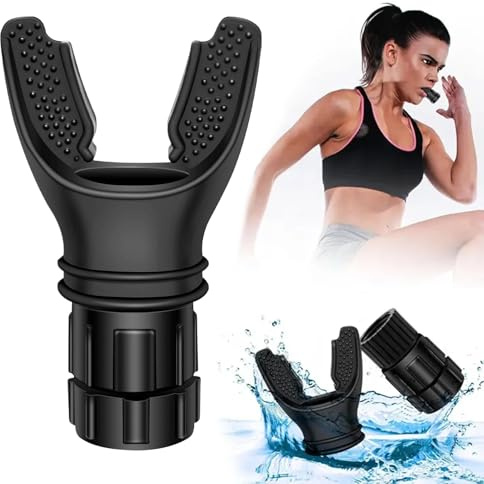 Respiratory Muscle Trainer, Portable Lung Trainer for Respiratory Therapy, Breathing Exerciser Device with Adjustable Resistance- Enhanced Lung Capacity. Ideal for Fitness