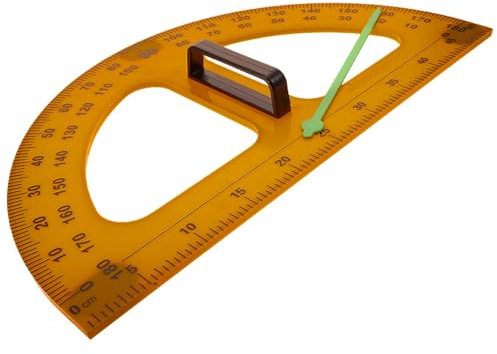 CALLARON 180 Degree Protractor for Teacher 50cm Half Circle Portable Measuring Ruler Angle Measurement Tool for Classroom Drafting and Math Education
