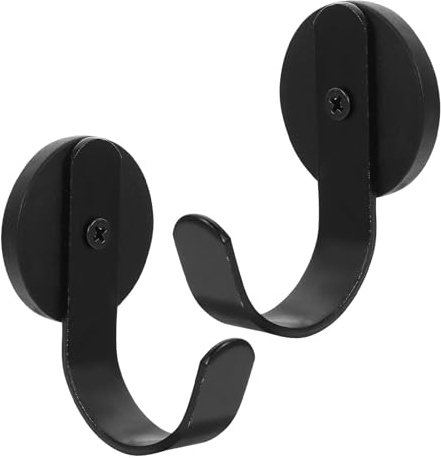 Cabilock Crochet Magnétique pour Couronne de Porte 2 Pièces en Fer Noir