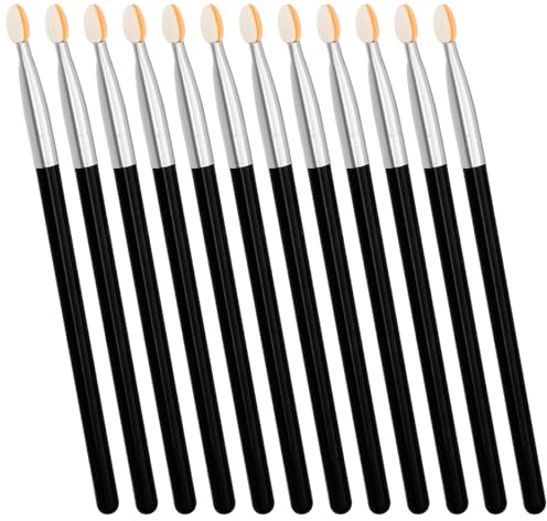 12 Stück Make-up-Pinsel, Applikatoren Lidschatten Doppelseitig Wiederverwendbare Augen-Make-up-Pinsel Schattenpinsel-Applikator-Werkzeug-Set für Frauen und Mädchen