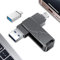 Pendrive para iPhone 256GB, Memoria USB Mfi Certified Lightning 3 en 1 Photostick USB3.0 Externa Tipo C para iPhone, iPad, iOS, MacBook, Android, PC (Negro, 256 GB)