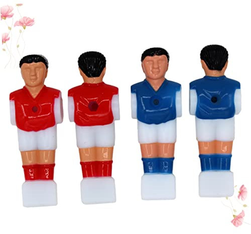 DINHEAROM 4 Stück Fußballpuppe auf dem Tisch Kickerfiguren Fußballer Blau für Tischfußball Ersatzteile Turnierstil Tischfußball Figuren Tischfußball Kicker Ersatz Kicker-Ersatzspieler