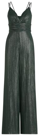 Vera Mont Damen Jumpsuit mit Glanzeffekt 42, Dark Green/Grey