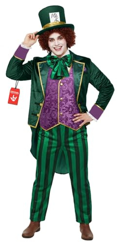 Morph Deguisement Chapelier Fou Homme, Costume Halloween Homme, XXL