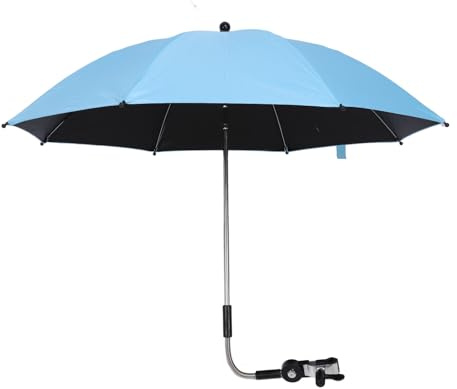 Generic Paraguas para Cochecito de bebé, Paraguas para bebé de 360 ​​Grados, Lluvia o Brillo Ajustable contra el Envenenamiento para Landons (Blue)