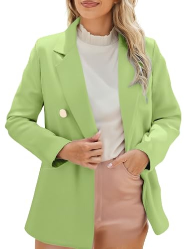 Generisk Blazer för kvinnor, elegant midja lång, kavajjacka, vår, kostymjacka, långärmad, övergångsjacka, revers kontor, ledig damblazer, stretch, businessblazer, knappslå kavaj, kavaj, kavaj, kavaj