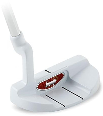 Bionik 105 Nano White Golf Putter Right Handed Semi Mallet Style with Alignment Line Up Hand Tool 33 Inches Senior Women's Perfect for Lining up Your Putts