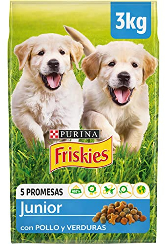 Friskies Purina Vitafit Junior Nourriture pour Chien, Chiot, Junior, bébé au Poulet, 4 Sacs de 3 kg