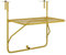 Tidyard Balkonhängetisch Balkontisch Wandklapptisch Hängetisch stabil Klapptisch Stahl Golden 60x40cm