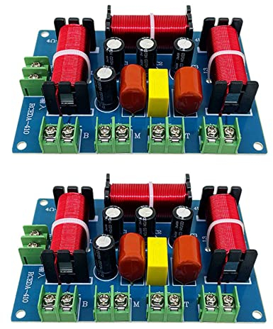 SHABD 2X 200-W-Lautsprecher-Frequenzweiche, Doppelte Höhen + Mitteltöner + Bass, 4-Wege-Lautsprecher, Audio-Frequenzteiler, Heimkino-Lautsprecherteiler