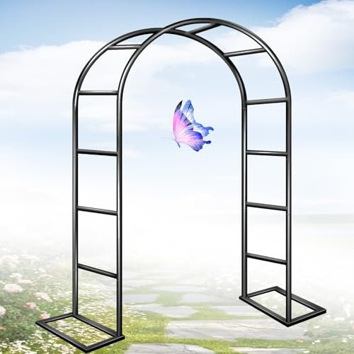 Robuste Rosenbogen Torbogen Rostfrei Metall Gartenbogen Rankgitter für Rosen und Kletterpflanzen, 120CM 140CM 160CM 180CM 200CM 240CM 260CM 280CM 350CM Rosenbögen(W240 X H220cm)