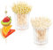 100 Stück Cocktailspieße Zahnstocher, Naturholzspieße Zahnstocher, Cocktailspieße Zubehör, Zahnstocher für Snacks Fingerfood, Bar Party, Grillen Snacks, Obst-Spieß