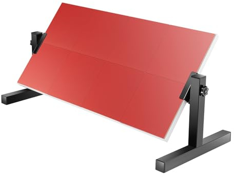 Tabla de rebote de ping pong de 66,5 x 33,5 cm, tabla de retorno con 8 bloques de goma, ajuste de ángulo de 360°, tabla de ping pong para casa, gimnasio, interior, exterior