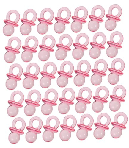 SOPOTUTU 150 pcs Mini Acrylic Pacifiers Clear Small Soothers for Shower Games Lightweight Portable Mini Pacifier Favors for Boy and Girl Decorations