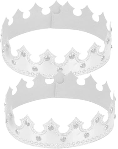 OSALADI Lot de 2 Couronnes d'Anniversaire Argentées Bandeaux pour Bébés Garçon et Filles et Adultes Accessoires de Fête Masquée et Séances Photo Taille Unique Confortable et Douce