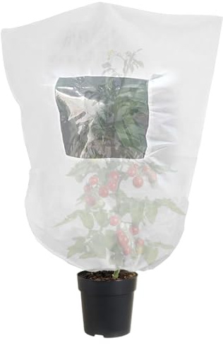 Växtskydd för vintern, frostskydd växtskyddsväska med dragkedja på sidan, icke-vävd varm buskar för – vinter växthus bonsai citrus grönsaker tomater, Vitt, 80 * 120cm, Unisex