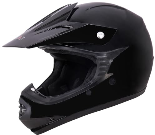 Zorax ZOR-X15 Black S (49-50cm) Children Kids MX Motorbike Motocross Helmet Dirt Bike Helmet ECE 2206