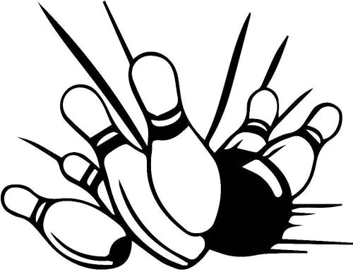 myrockshirt Kegeln Bowling Bowling Pins Aufkleber Sticker Wandtattoo in 15cm, 20cm,30cm o.40 cm