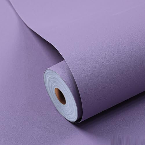 BPILOT Papel tapiz autoadhesivo de textura de barro de diatomeas de imitación decoración impermeable de PVC pegatina de renovación papel tapiz de pared del dormitorio púrpura