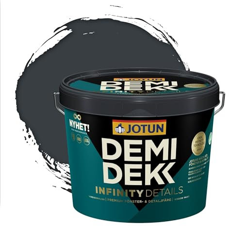 Jotun - Peinture Bois, Lasure Opaque pour Extérieur et Intérieur Satinée - DEMI DEKK INFINITY DETAILS - RAL 7016 - Gris Anthracite - 3L