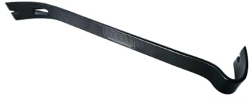 STROXX Universal Hebeleisen 455mm - extra Flach - Nagel- & Brecheisen - mit 3 Nagelzügen - Kuhfuß - 90° gebogene Nagelklaue - Ideal für professionelle Anwendungen und Hobbybereich