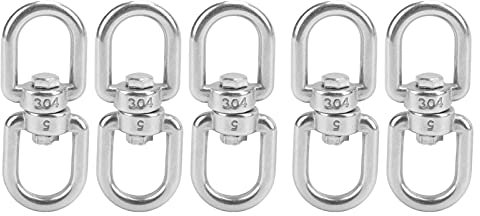 5 Stück M5 Drehhaken, Doppelendige Edelstahl-Drehhaken, Auge zu Auge, Schäkel, Ringverbinder, Hardware-Werkzeuge Zum Heben