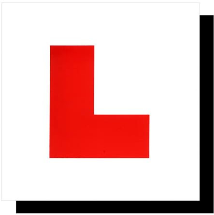 EVOGES Magnetic L Plates for Learner Drivers, Reusable, Easy to attach to Cars Vehicles, Weather resistant, Thick Strong magnet, Red, UK Compliant, Pack of 2