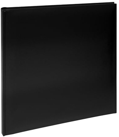 Kenro Savoy Series Black Faux Leather Photo Album with Black Self Adhesive Pages, Savoy Series - KD142