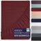 BRB Home Spannbettlaken 180x200cm - Spannbetttuch für Dicke Matratzen bis zu 27 cm 100% Baumwolle Oeko-TEX Zertifiziert Bettlaken Jersey Bettware Bettbezug für Boxspringbett (Bordeaux - 180x200)
