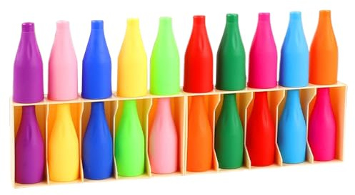Zasdvn Jeu de Mémoire - Activités D Apprentissage | Jeu De Correspondance des Couleurs des Bouteilles - pour Garçons Filles Âges 3+ Crèche Salle de Classe École Maternelle Anniversaire Vacances