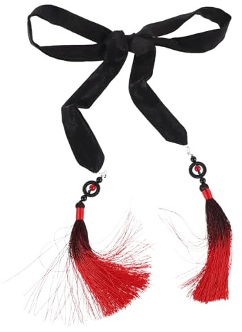 DECOMELODY Ancient Style Hair Band Chinese Style Headband Strap Tassel Hair Ribbon Hanfu for Cosplay Traditional Hanfu Forehead