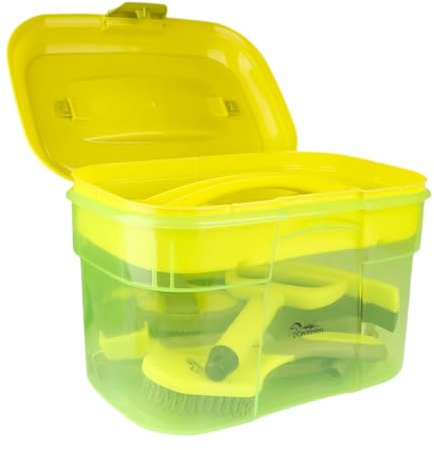 Jiuvaso Kit de Toilettage pour Chevaux 8 Pièces Comprenant Grattoirs et Brosses.
