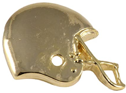 Football Helmet Pin, Helmet, Pins, Lapel, Brooch, Hat, Gridiron, American Football, Pigskin, Football Player, Pewter, Gold, Over 100 Sports Designs Available, Made in the USA. AG521