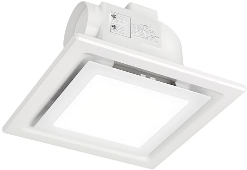 JOANAJO Bathroom Exhaust Fan with LED Light Ceiling Mount Ventilation Fan 120 CFM,Voltage 110V,4 Inch Duct Quiet Bathroom Ventilation Exhaust Fan for Shower/Restroom/Office