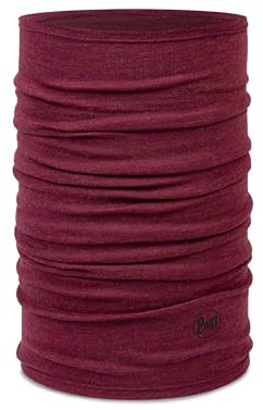 Buff| Braga de Cuello Merino Midweight Bufanda Multifuncional 100% Lana Merino, Senderismo, Aire Libre, Sostenible, Ligera Hombre Mujer Talla única Rojo