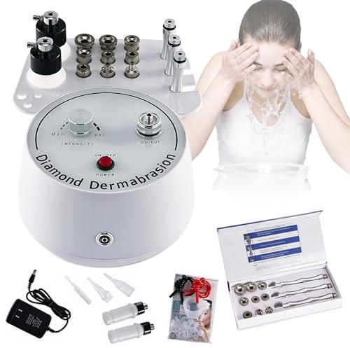 3 in 1 Macchina di Microdermabrasione Diamante Apparecchio di dermoabrasione per eliminare punti neri, rughe, macchie, acne, trattamento anti-invecchiamento a casa