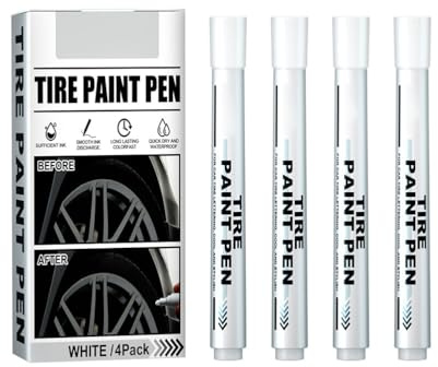 Jeffergarden Stylo Marqueur Blanc pour Graffitis sur Pneus de Voiture, Encre à Base d'huile pour une Application Facile, Séchage Rapide, Idéal pour les Artistes, les étudiants et les Amateurs de