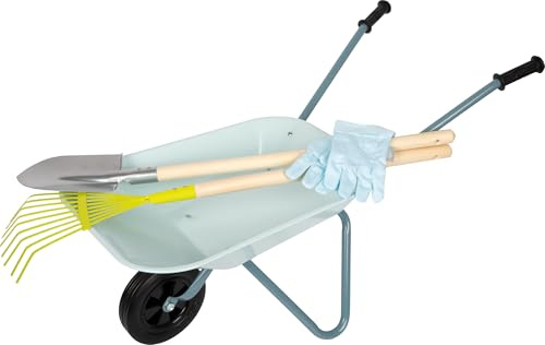 Small Foot Garden Tools Set with Wheelbarrow, Sand, Children's Gloves, from 3 years, 12799