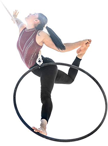 Play Juggling - Cerchio Aereo per Discipline Aeree e Acrobatica Aerea - Acciaio Inox - Diametro da 85 a 110 cm - Fissaggi: Piastra, Gancio, Cinghia, Trave, soffitto - Aerea, Lira, Yoga, Acrobazie