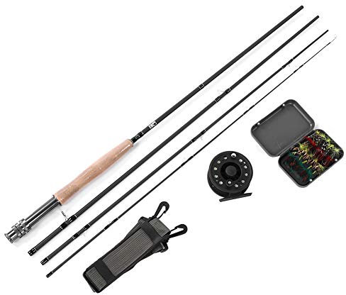 Topyond Travel Friendly Carbon Fiber Fishing Rod Set - Lightweight, Durable, and Perfect for Fly Fishing on the Go