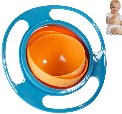 GHEART Giratorio Cuenco de Alimentación,Tazón para bebé Gyro Plato 360,Gyro Bowl para Bebés Niños,Plato Infantil 360 Tazón Giratorio,Plato Infantil Antiderrames para Evitar la Comida Rebose