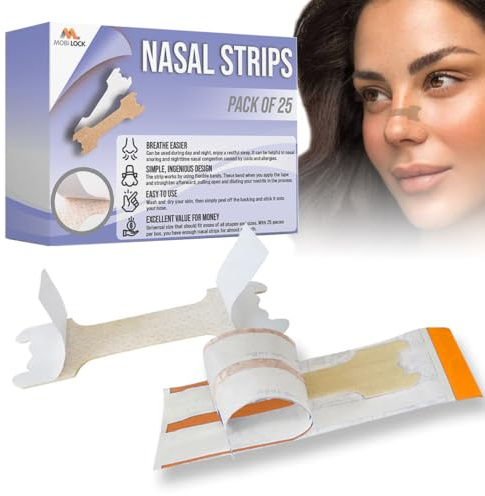 25 Pièces Bandes Nasales Anti-Ronflement - Petite - Soulage la Congestion