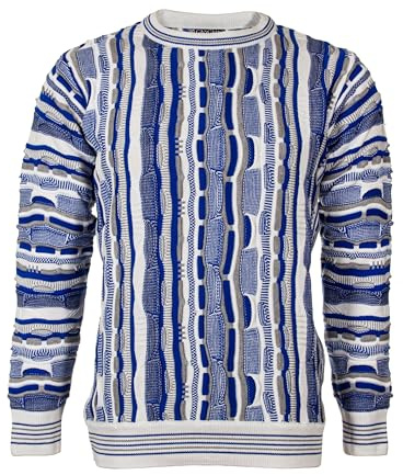 CASCALLO Strickpullover Herren | Style: Marco | Gestrickter Luxus Designer Rundhals-Pullover (DE/NL/SE/PL, Alphanumerisch, L, Regular, Regular, Marco-Royal)