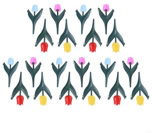 Lot de 20 clôtures de jardin en plastique avec système d'emboîtement pour pelouse, parterres de fleurs, bordures de plantes et cour décorative