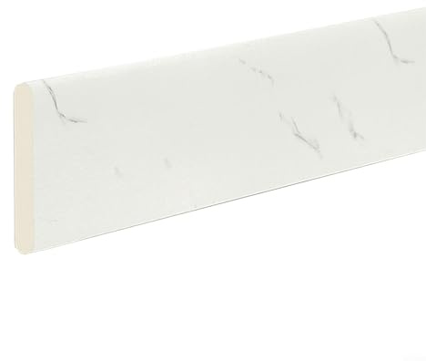 ZWEquipint Rodapié de pared autoadhesivo Línea de espuma de algodón decorativo Zócalo Tira de moldura Interior del hogar Protección de la pared 2M Longitud (blanco)