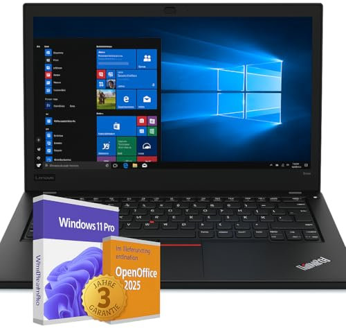 Lenovo Notebook Laptop ThinkPad L480 • 14 Full HD • CPU Intel Core i5 8th Generation • 32 GB RAM • 1 TB SSD • Windows 11 Pro • con garanzia di 3 anni • OpenOffice 2025 • Windows Defender Antivirus