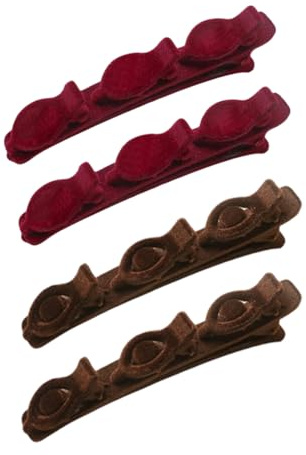 Lot de 2 pinces à cheveux double couche pour le travail quotidien ou les fêtes
