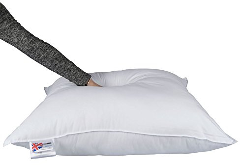 HOMESCAPES Oreiller synthétique en Microfibre Ultra Douce, Oreiller carré 80x80 cm, Moelleux Hypoallergénique Anti-acariens