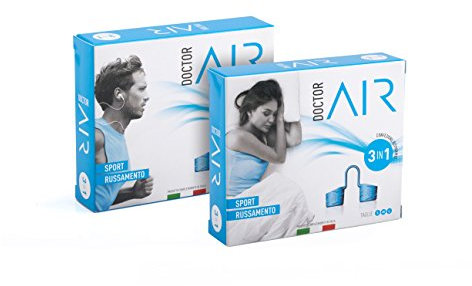 Doctor Air | TRE Dilatatori Nasali in Silicone Medicale Anallergico Made in Italy | Taglia S+Taglia M+TagliaL