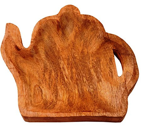 Purpledip Vassoio da portata in legno Tea-time, piccolo piatto per snack, biscotti, frutta o antipasti (11288)